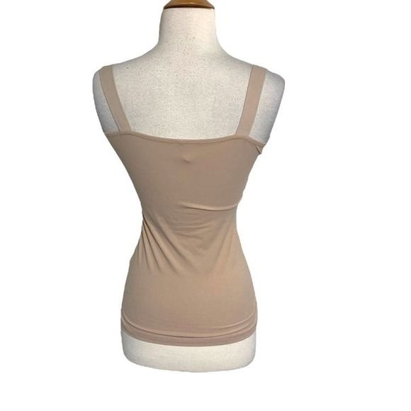 Spanx‎ Large Shapewear Open Tank Top Camisole Bodysuit Beige Sleeveless Layering - Picture 4 of 6
